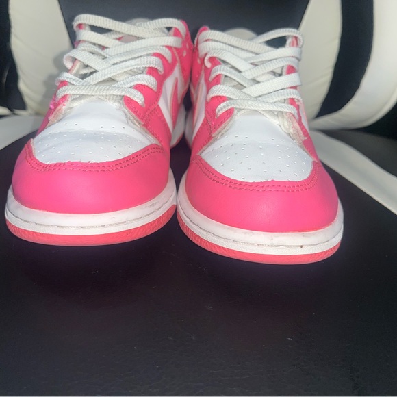 Nike Pink and White Low-Top Sneakers Kids Size 3 - Picture 6 of 16